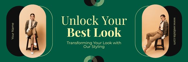 Styling Your Best Look Together Twitter Design Template