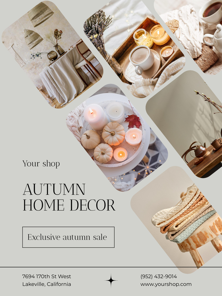 Template di design Decor Offer for Cozy Home Poster US