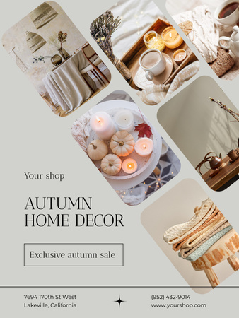 Decor Offer for Cozy Home Poster US Design Template