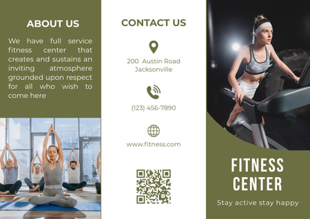 Fitness Center Service Offer Brochure Modelo de Design