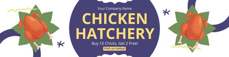 Farm Chicken Meat Sale Twitter Design Template