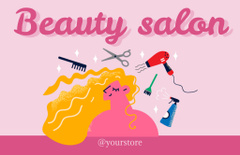 Beauty Salon Discount Offer on Pink