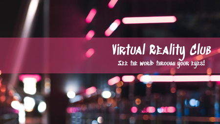 Designvorlage Virtual World Club Promotion für Youtube