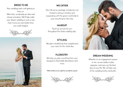 Wedding Planning Services Offer with Cute Couple Newlyweds
