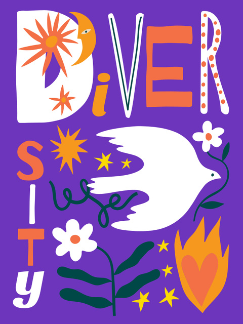 Ontwerpsjabloon van Poster US van Awareness about Diversity with Dove