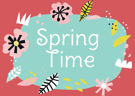 Spring Time Inspiration Postcard Design Template