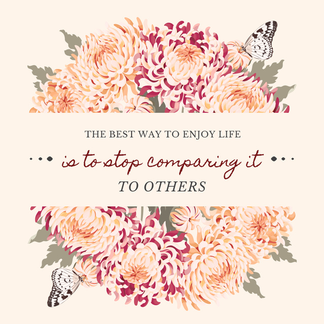 Platilla de diseño Motivational Quote on Blooming Flowers Instagram