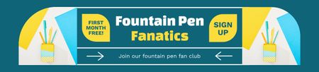 Platilla de diseño Fountain Pen Fan Club Sign Up Offer Ebay Store Billboard