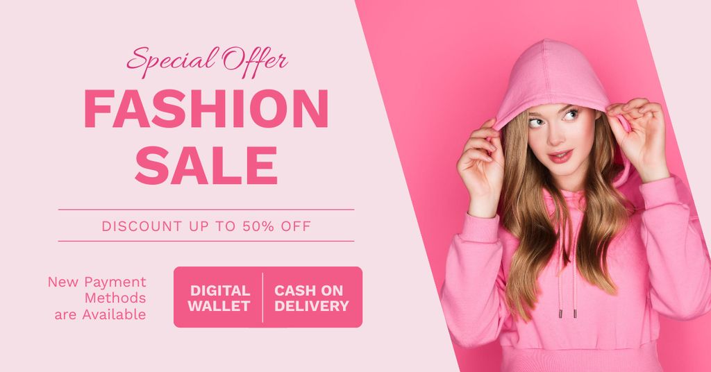 Platilla de diseño Exclusive Sale Of Pink Outfits Collection Offer Facebook AD