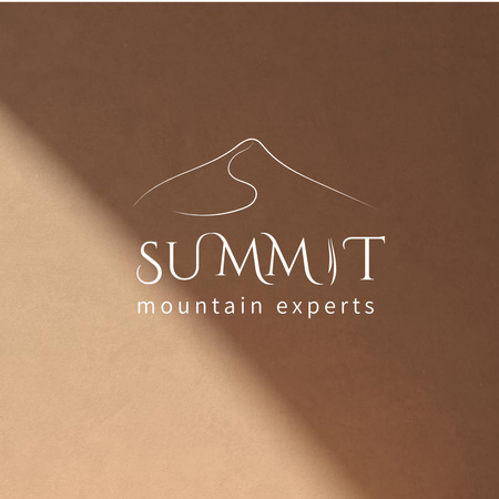 Announcement of Mountains Experts Summit Logo Design Template