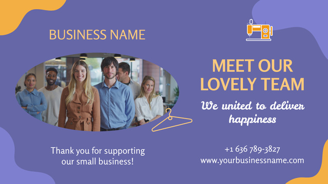Get To Know Small Business Lovely Team Full HD video Design Template
