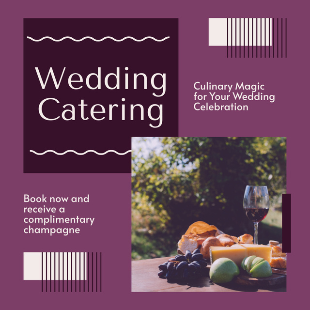Template di design Catering Services on Wedding Holiday Instagram