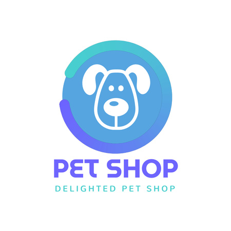 Nádherný Pet Shop Animated Logo Šablona návrhu