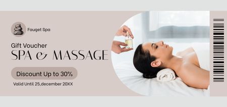 Plantilla de diseño de Body Massage Services Offer with Big Discount Coupon Din Large 