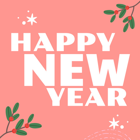Plantilla de diseño de New Year Holiday Greeting Instagram 