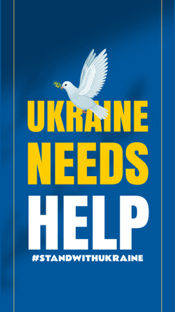 Designvorlage Support the Ukraine für Instagram Story