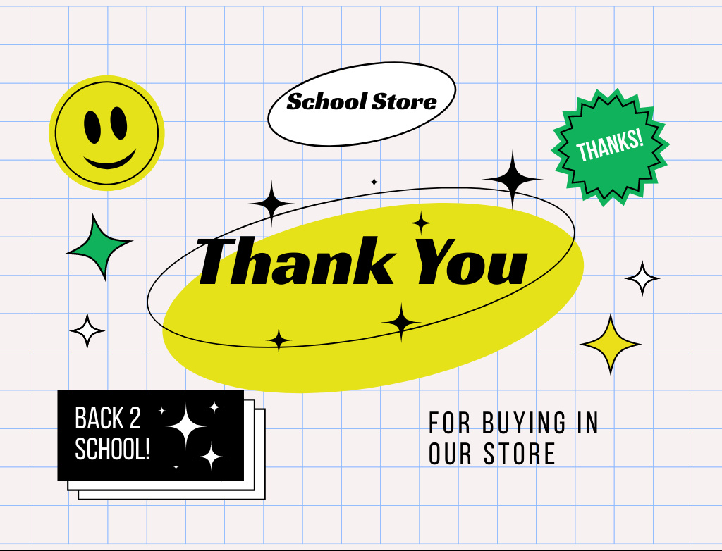 High-quality School Supplies Store Promotion Postcard 4.2x5.5in Design Template