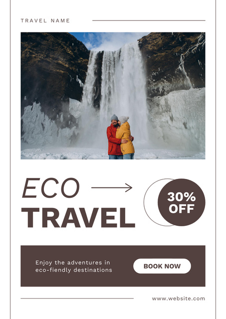 Eco Travel to Wilderness Poster Design Template