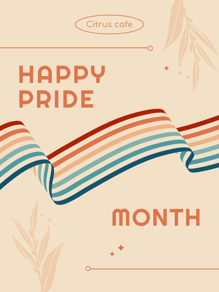 Pride Moth Greeting with LGBT Flag Poster US tervezősablon