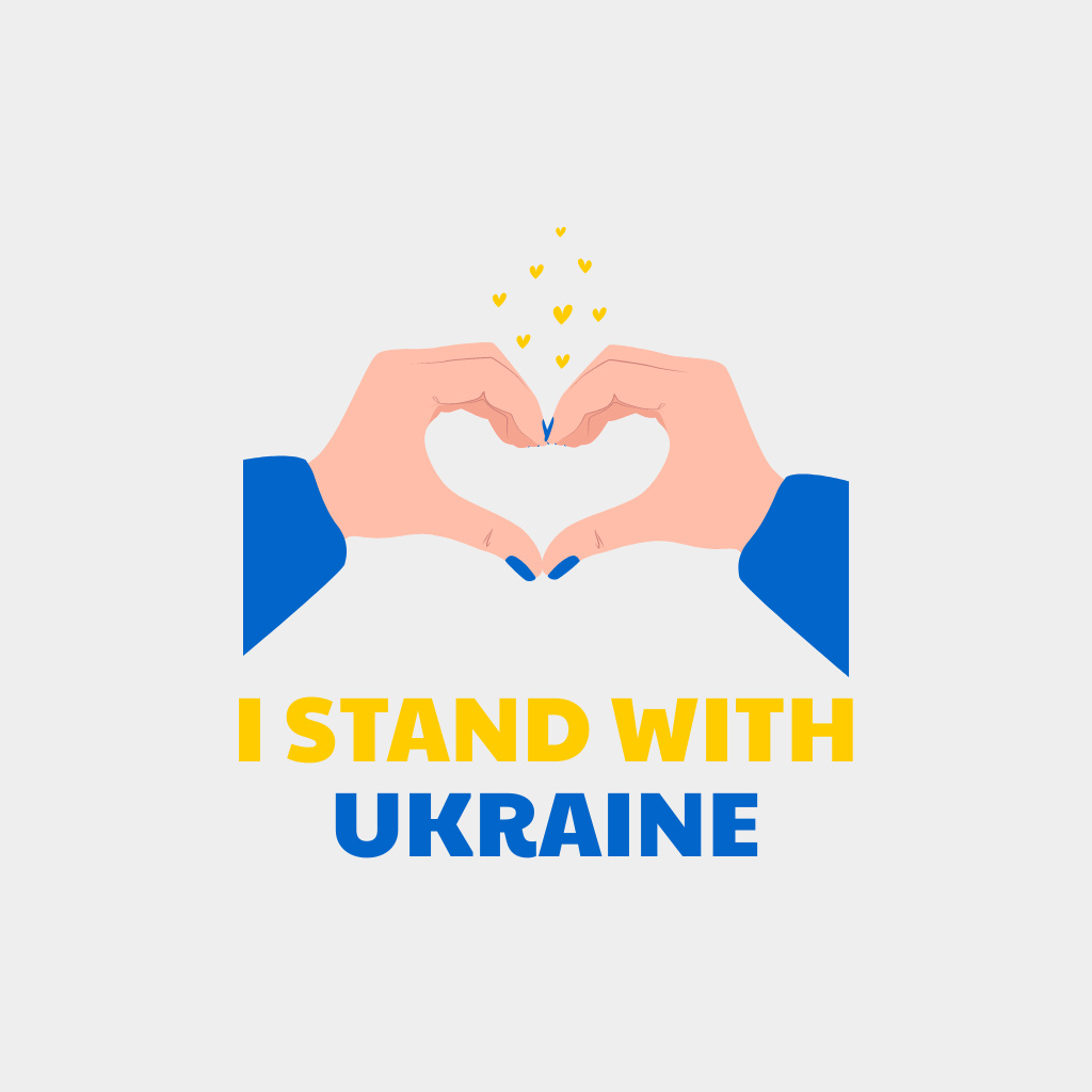 Awareness about War in Ukraine Logo Πρότυπο σχεδίασης