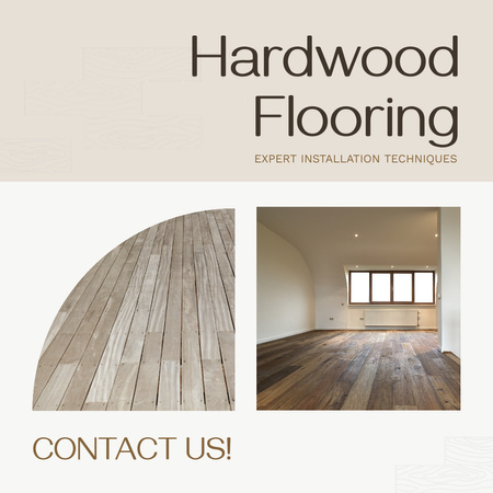 Expert Hardwood Flooring Installation Service Offer Animated Post Design Template