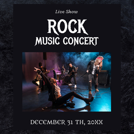 Rock Music Concert Event Ad Instagram Design Template