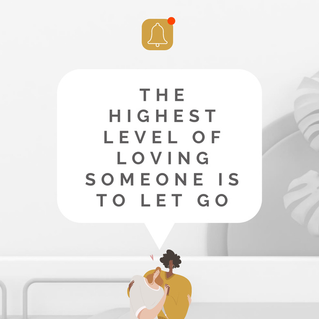 Wise Quote about Love with Couple Instagram Design Template