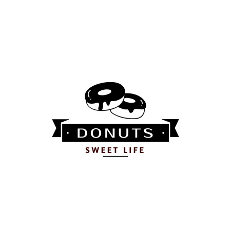 Szablon projektu Projektowanie logo słodkiego życia pączków Logo