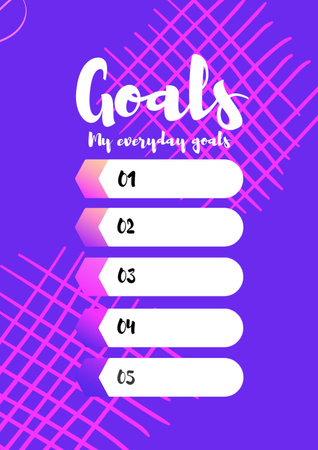 Everyday Goals to Do List in Purple Schedule Planner Design Template
