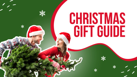 Christmas Gift Guide Green Funny Youtube Thumbnail Design Template