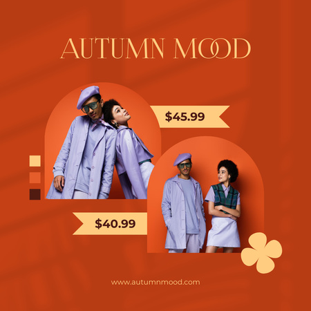 Autumn Clothing for Couples Instagram Modelo de Design