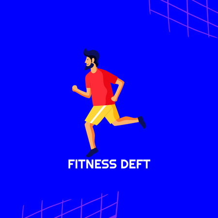 Designvorlage fitness deft,logo design für Logo