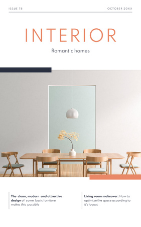 Προσφορά ρομαντικής επίπλωσης σπιτιού Book Cover Πρότυπο σχεδίασης