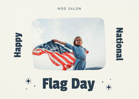 Ontwerpsjabloon van Card van Flag Day Celebration Announcement
