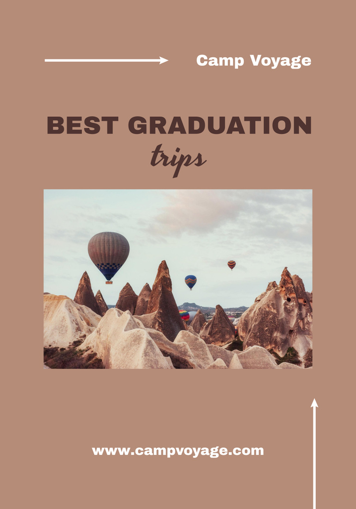 Graduation Trips Offer with Beautiful Landscape Poster 28x40in – шаблон для дизайну