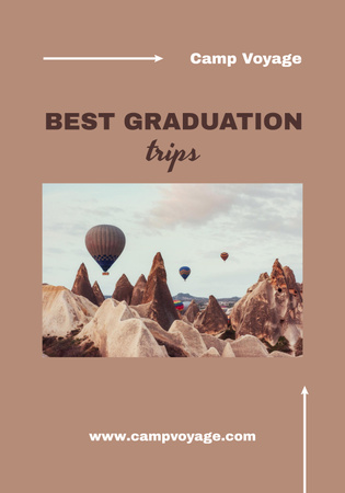 Graduation Trips Offer with Beautiful Landscape Poster 28x40in Design Template