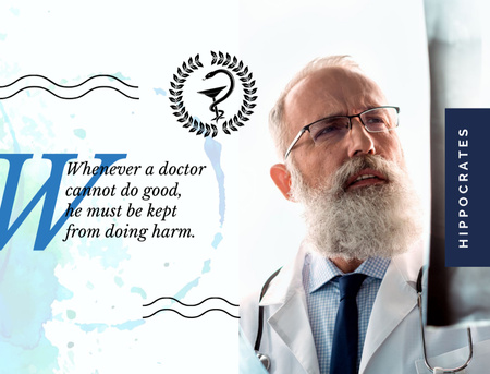 Plantilla de diseño de Confident doctor with stethoscope Postcard 4.2x5.5in 