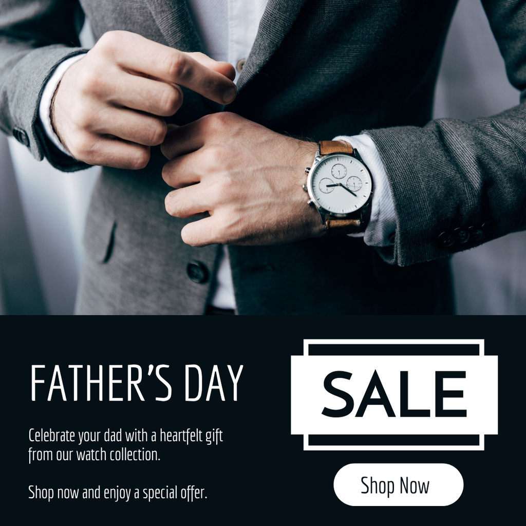 Father's Day Men's Accessories Sale Offer Instagram Design Template