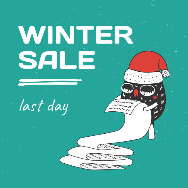 Ontwerpsjabloon van Instagram van Cute Winter Sale Announcement