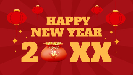 Happy New Year 2023 FB event cover tervezősablon