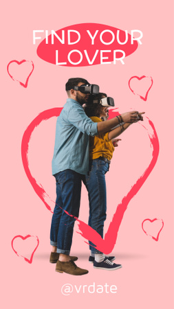 Designvorlage Find Your Lover für Instagram Story