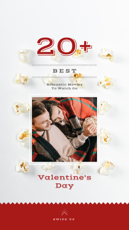 Happy Lovers watching Valentines Movies Instagram Story – шаблон для дизайну