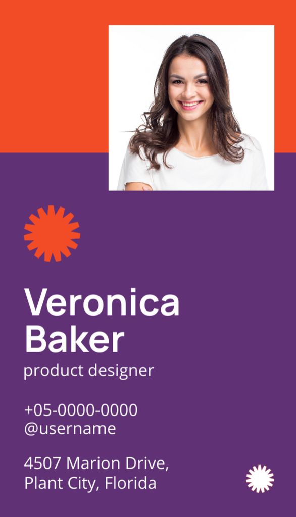 Szablon projektu Creative Product Designer Services Offer Business Card US Vertical
