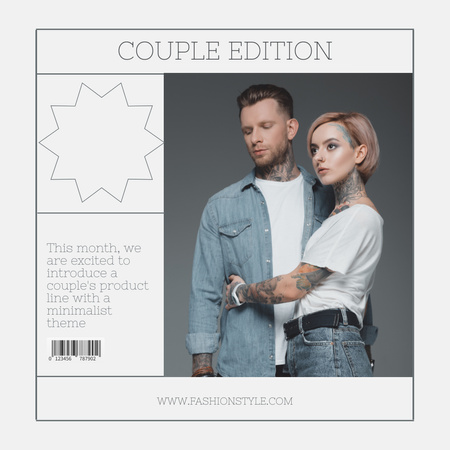 Plantilla de diseño de Ropa de moda para parejas Instagram 