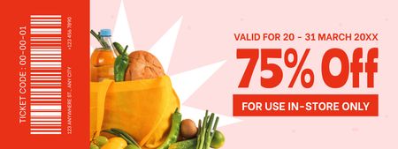 Platilla de diseño Food Store Promotion with Assorted Grocery Products Coupon