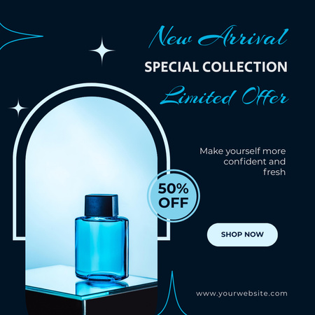 Yeni Parfüm Koleksiyonunun Reklamı Instagram Tasarım Şablonu
