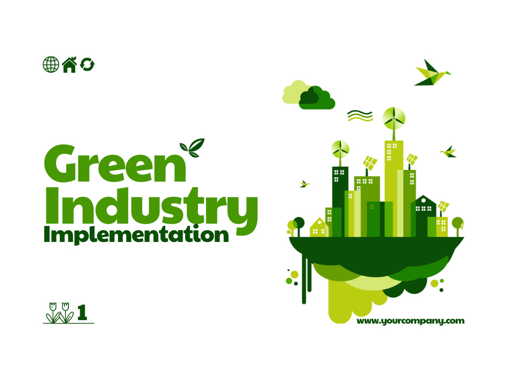 Template di design Promoting Green Industry in Business Presentation
