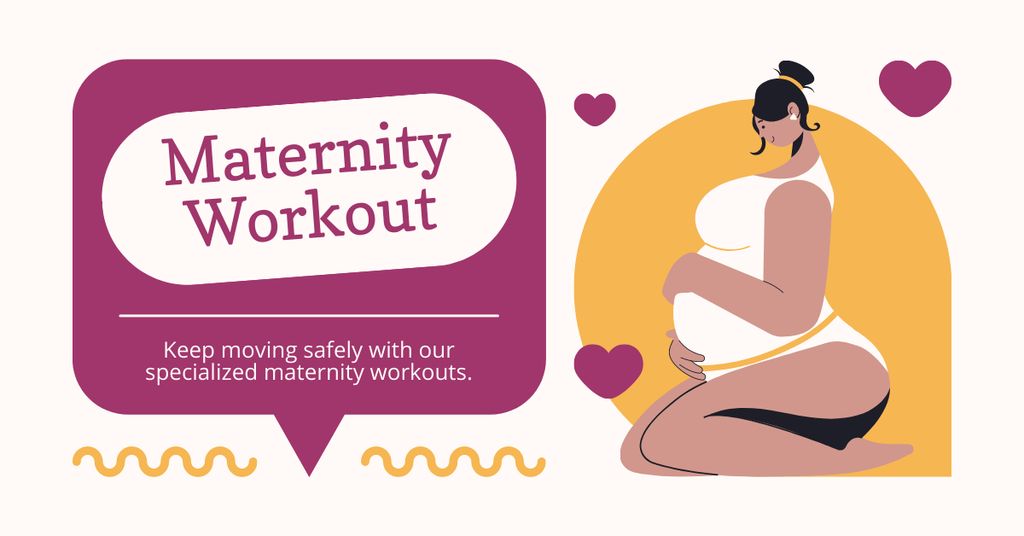 Ontwerpsjabloon van Facebook AD van Offer of Specialized Workout for Pregnant Women