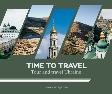 Inspiration for Travelling Ukraine Facebook tervezősablon