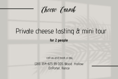 Cheese Tasting Announcement with Glass of Red Wine